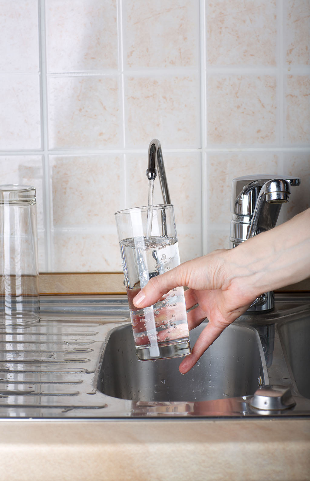 Well water treatment system installed