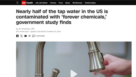 PFAS water filtration system for removing forever chemicals from drinking water